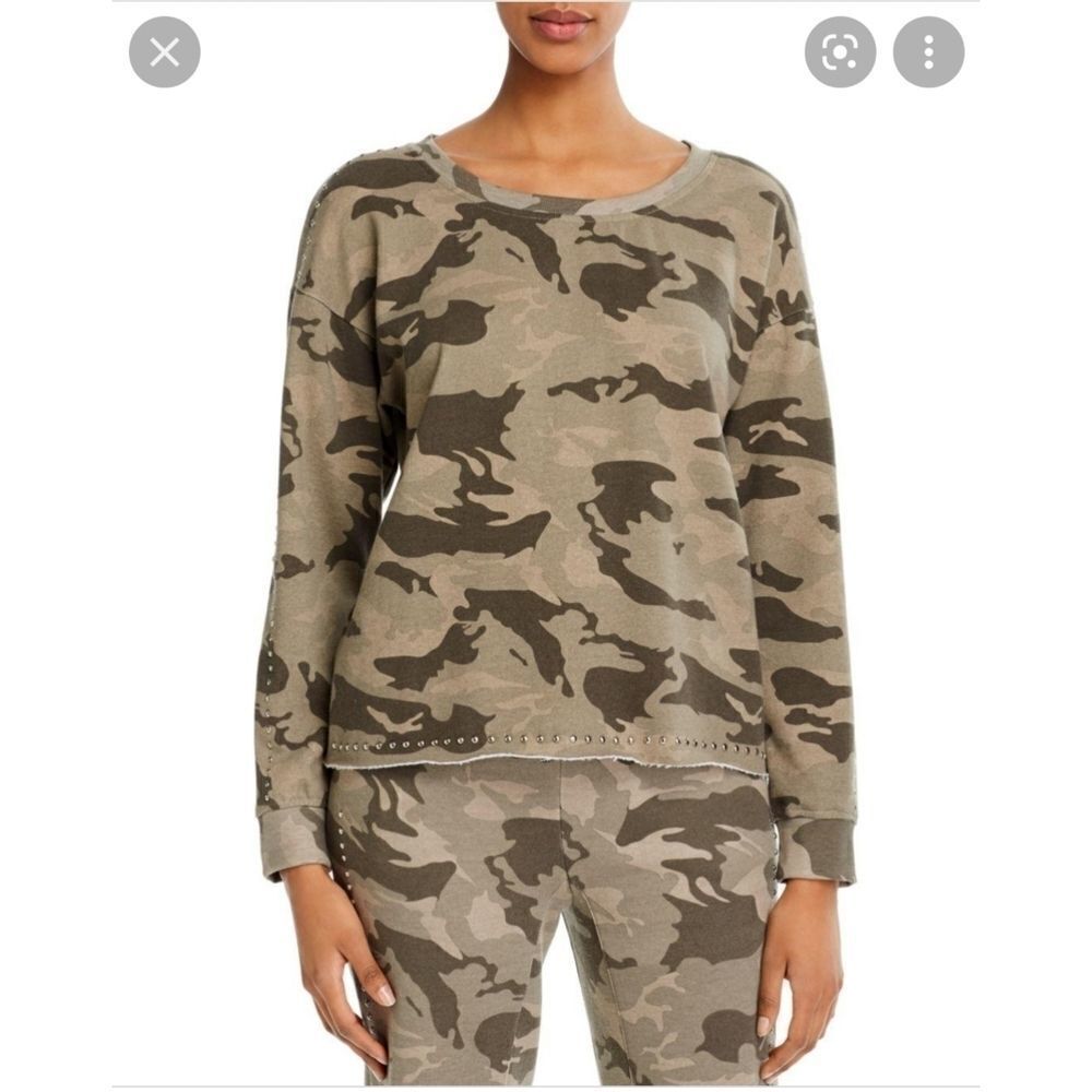NWOT Generation Love Toby Studded Camo Print Sweatshirt